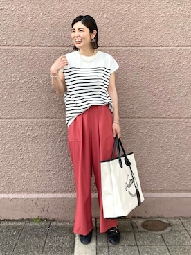 「Simplicite（サンプリシテ）のアイテム」を使った、konさん（レディース・160cm）の夏コーディネート