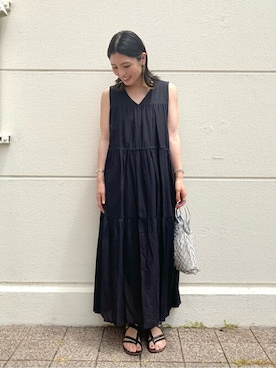 「Simplicite（サンプリシテ）のアイテム（バッグ）」を使った、konさん（レディース・160cm）の夏コーディネート