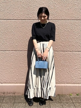 「Simplicite（サンプリシテ）のアイテム（バッグ）」を使った、konさん（レディース・160cm）の夏コーディネート