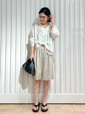 「Simplicite（サンプリシテ）のアイテム（バッグ）」を使った、konさん（レディース・160cm）の夏コーディネート