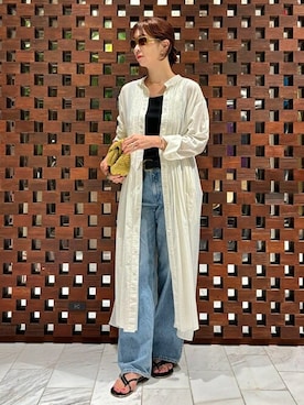「シャツワンピース×デニム」｜HOUSE OF LOTUS　staffさん（レディース・164cm）の秋コーディネート
