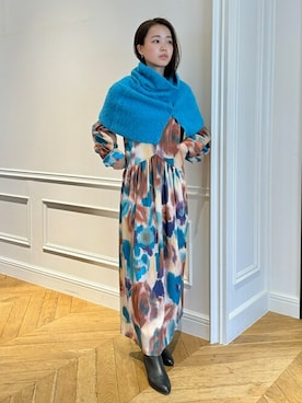 「スヌード」｜「アイテム（ワンピース/ドレス）」を使った、HOUSE OF LOTUS　staffさん（レディース・159cm）の秋コーディネート