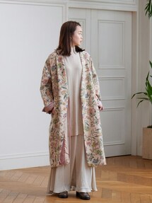 アンナ 　ハウスオブロータス ロンハーマン　花柄 ジャガード ガウンコート アンナ ハウスオブロータス ロンハーマン 花柄 ジャガード ガウン