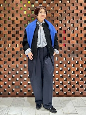 「160cm」｜「アイテム（ノーカラージャケット）」を使った、HOUSE OF LOTUS　staffさん（レディース・160cm）の秋コーディネート