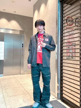 「シャツ 」｜「アイテム（アクセサリー）」を使った、コウサカ(ヒステリックグラマー仙台店)さん（メンズ・171cm）の秋コーディネート