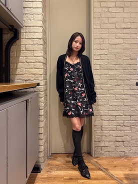 「HYSTERIC GLAMOUR（ヒステリックグラマー）のROCK HAPPENING柄 ワンピース（ワンピース）」を使った、SUMIKAさん（レディース・160cm）の夏コーディネート