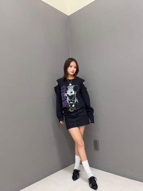 Hysteric glamour ミニスカート HYSTERIC GLAMOUR（ヒステリックグラマー）の「バックレース