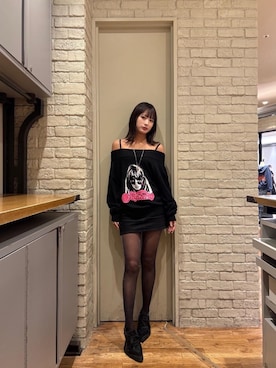 「アイテム（デニムスカート）」を使った、SUMIKAさん（レディース・160cm）の秋コーディネート
