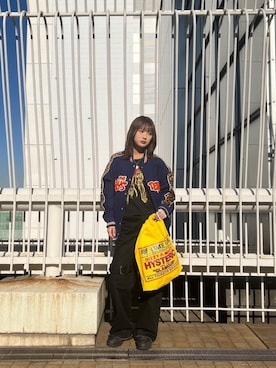 「アイテム（スタジャン）」を使った、SUMIKAさん（レディース・160cm）の秋コーディネート