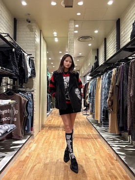 「アイテム（ソックス/靴下）」を使った、SUMIKAさん（レディース・160cm）の秋コーディネート