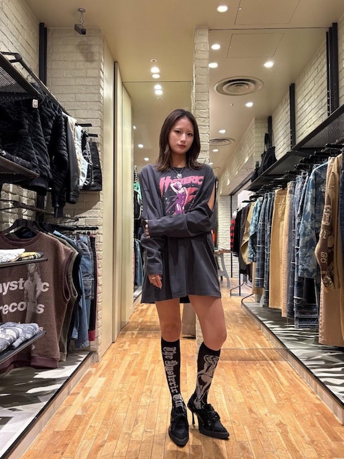 HYSTERIC GLAMOUR スカート バックレースアップ マイクロミニデニム