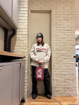 「アイテム（ポーチ）」を使った、SUMIKAさん（レディース・160cm）の冬コーディネート