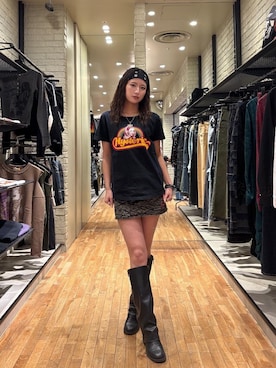 「HYSTERIC GLAMOUR（ヒステリックグラマー）のWOMAN ON SKULL PICK ネックレス（ネックレス、シルバー系）」を使った、SUMIKAさん（レディース・160cm）の春コーディネート