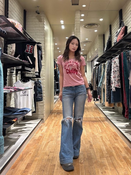 HYSTERIC GLAMOUR デニムパンツ　W32　スキニー　ローライズ ローライズフレアデニムパンツ（デニムパンツ）｜HYSTERIC GLAMOUR