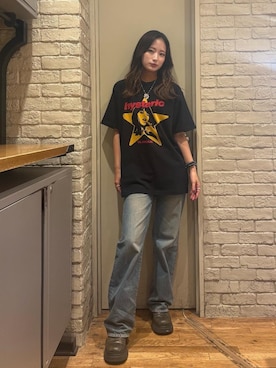 「HYSTERIC GLAMOUR（ヒステリックグラマー）のWOMAN ON SKULL PICK ネックレス（ネックレス、シルバー系）」を使った、SUMIKAさん（レディース・160cm）の春コーディネート