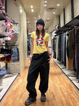「HYSTERIC GLAMOUR（ヒステリックグラマー）のWOMAN ON SKULL PICK ネックレス（ネックレス、シルバー系）」を使った、SUMIKAさん（レディース・160cm）の夏コーディネート
