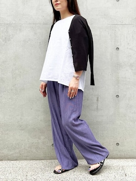 「LBC（エルビーシー）のアイテム（シャツ/ブラウス）」を使った、LBC STAFFさん（レディース・154cm）の夏コーディネート