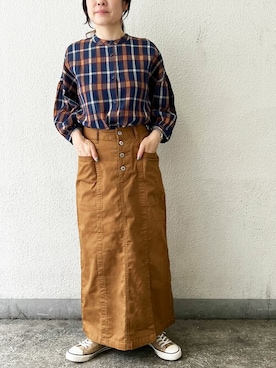 「LBC（エルビーシー）のアイテム（シャツ/ブラウス）」を使った、LBC STAFFさん（レディース・154cm）の秋コーディネート