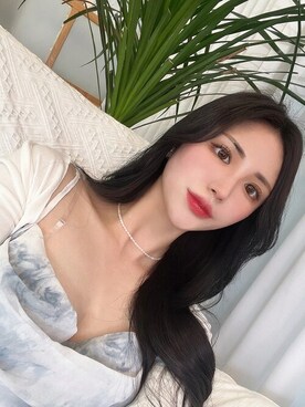 「アイテム（メイクアップ）」を使った、ピンクエイジさん（レディース・163cm）の夏コーディネート