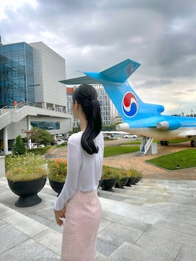 「アイテム（ウィッグ）」を使った、ピンクエイジさん（レディース・163cm）の秋コーディネート