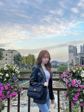 「アイテム（ウィッグ）」を使った、ピンクエイジさん（レディース・163cm）の秋コーディネート