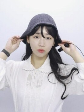 「アイテム（ウィッグ、ブラウン系）」を使った、ピンクエイジさん（レディース・163cm）の春コーディネート