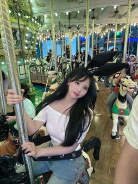 「アイテム（ウィッグ）」を使った、ピンクエイジさん（レディース・163cm）の夏コーディネート