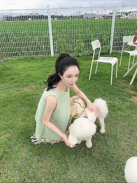 「アイテム（ウィッグ）」を使った、ピンクエイジさん（レディース・163cm）の夏コーディネート