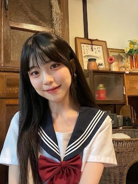 「アイテム（ウィッグ）」を使った、ピンクエイジさん（レディース・163cm）の秋コーディネート