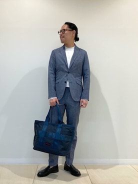 「NOLLEY'S goodman（ノーリーズグッドマン）のアイテム（ローファー）」を使った、NOLLEYS MENS stylingさん（メンズ・174cm）の春コーディネート
