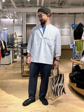 「halo commodity（ハロ　コモディティー）のアイテム（ハット）」を使った、NOLLEYS MENS stylingさん（メンズ・177cm）の春コーディネート