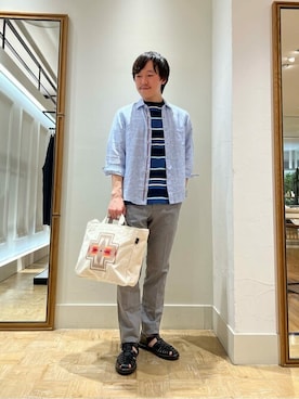 「NOLLEY'S goodman（ノーリーズグッドマン）のアイテム（サンダル）」を使った、NOLLEYS MENS stylingさん（メンズ・168cm）の春コーディネート