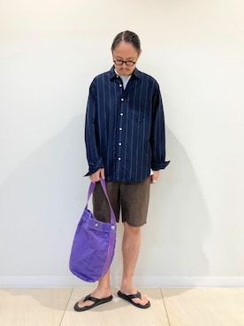 「PORT CANVAS（ポートキャンバス）のアイテム（バッグ）」を使った、NOLLEYS MENS stylingさん（メンズ・174cm）の夏コーディネート