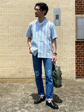 「PORT CANVAS（ポートキャンバス）のアイテム（バッグ）」を使った、NOLLEYS MENS stylingさん（メンズ・166cm）の夏コーディネート