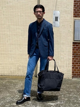 「Stutostein Nolley's（シュテットシュタインノーリーズ）のアイテム（テーラードジャケット）」を使った、NOLLEYS MENS stylingさん（メンズ・166cm）の夏コーディネート