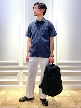 「Stutostein Nolley's（シュテットシュタインノーリーズ）のアイテム（トップス）」を使った、NOLLEYS MENS stylingさん（メンズ・166cm）の夏コーディネート