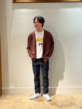 「ロックT」｜「アイテム（スリッポン）」を使った、NOLLEYS MENS stylingさん（メンズ・168cm）の秋コーディネート