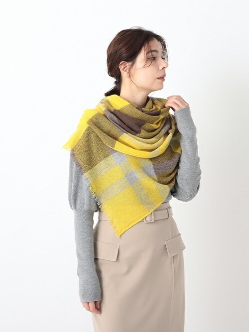●MACKINTOSH PHILOSOPHY カシミヤマフラー チェック MACKINTOSH PHILOSOPHY マフラー ストール カシミヤ100