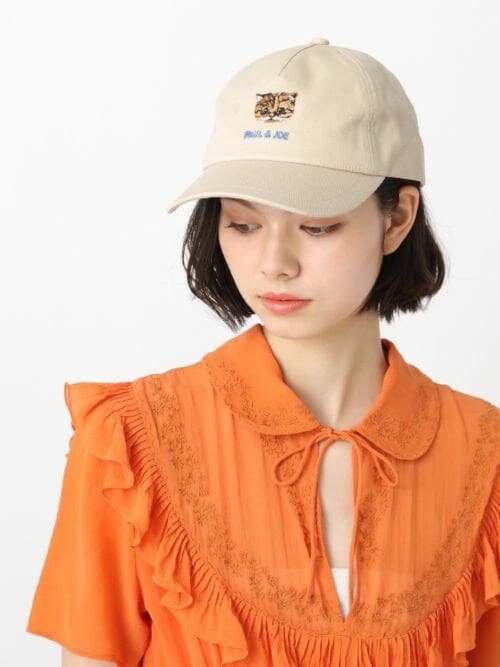 【新品】即完売 PAUL & JOE UV加工ヌネットちゃん刺繍ギンガムキャップ ポールアンドジョー PAUL&JOE キャップ PAUL & JOEロゴ刺繍