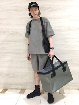 「アイテム（ベスト）」を使った、桑畑さん（メンズ・175cm）の春コーディネート