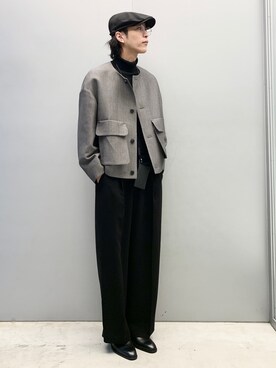 「ETHOSENS（エトセンス）のアイテム（ジャケット/アウター）」を使った、アライ@youtubeさん（メンズ・176cm）の冬コーディネート