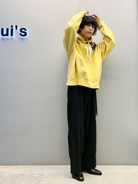 「FACETASM（ファセッタズム）のアイテム（パーカー）」を使った、アライ@youtubeさん（メンズ・176cm）の冬コーディネート