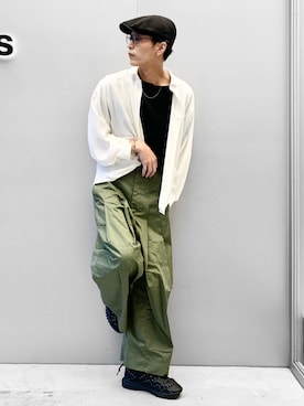 「Lui's（ルイス）のアイテム（シューズ）」を使った、アライ@youtubeさん（メンズ・176cm）の夏コーディネート