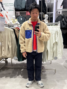 「アイテム（ジャケット/アウター、ベージュ系）」を使った、NOSERIDERRR さん（メンズ・165cm）の冬コーディネート