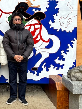 「patagonia（パタゴニア）のアイテム」を使った、NOSERIDERRR さん（メンズ・165cm）の冬コーディネート