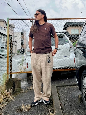 「HAMILTON（ハミルトン）のHAMILTON [ハミルトン] 腕時計 Khaki Field （カーキ フィールド）  メカニカル 機械式 38MM キャンバスベルト ブラック×ベージュ（アナログ腕時計）」を使った、にいるさん（メンズ・178cm・40代）の夏コーディネート