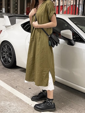 「CLANE（クラネ）のアイテム（ショルダーバッグ）」を使った、ユキさん（レディース・153cm）の秋コーディネート