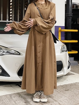 「CLANE（クラネ）のアイテム（ショルダーバッグ）」を使った、ユキさん（レディース・153cm）の秋コーディネート