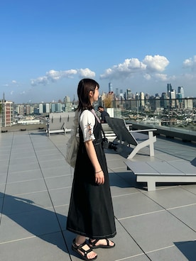 「ehka sopo（エヘカソポ）のアイテム（ジャンパースカート）」を使った、おウェンさん（レディース・148cm）の秋コーディネート
