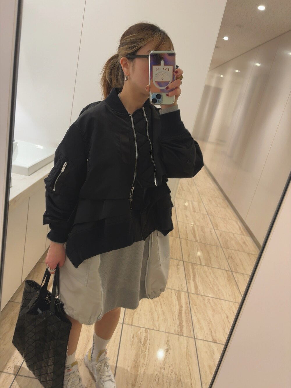 sacai サカイ ワンピース お洒落 可愛い 人気 レディース グレー Sacaiのワンピース（グレー系）を使った人気ファッション
